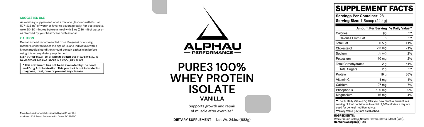 100% Whey Protein Isolate (Vanilla)