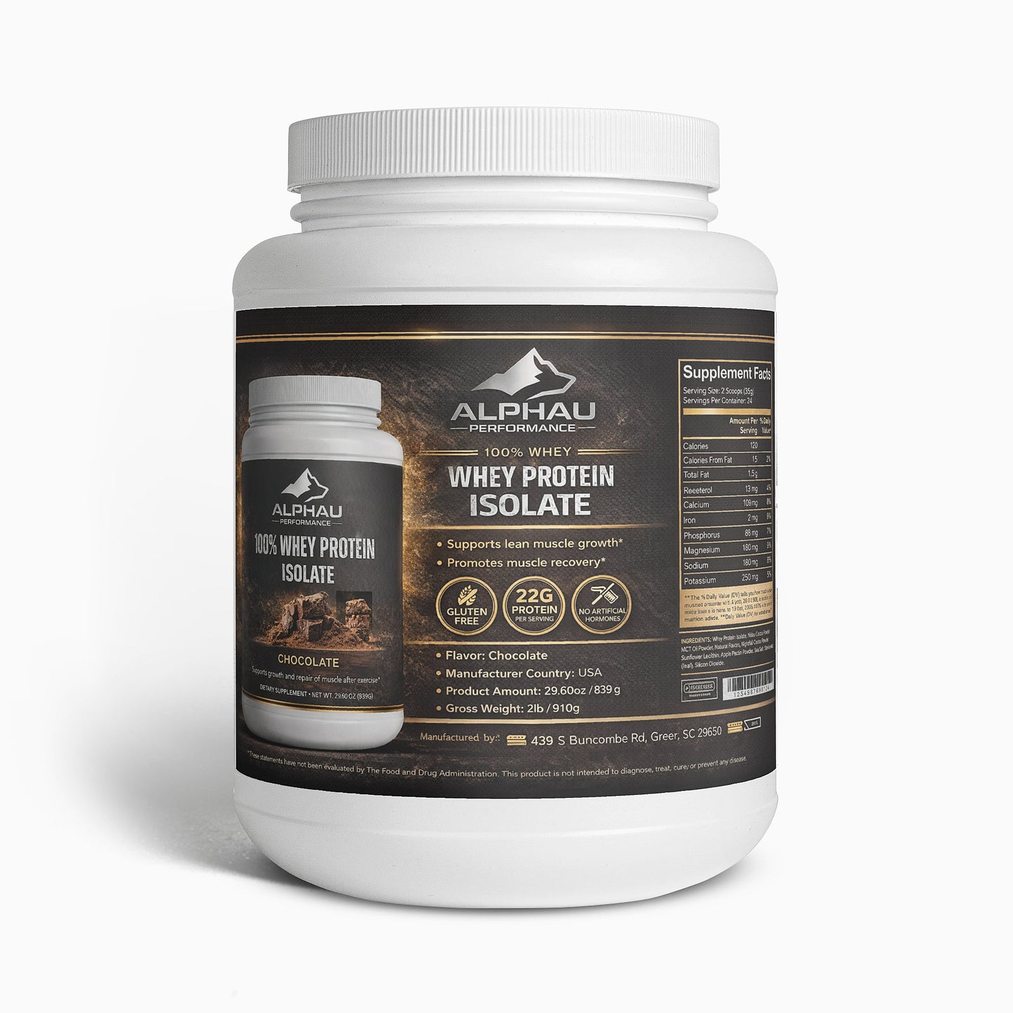 100% Whey Protein Isolate (Chocolate)
